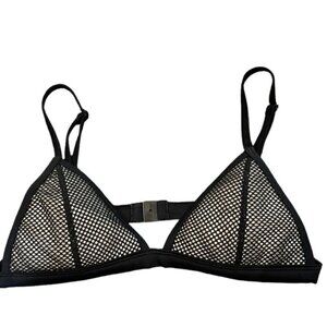Women’s TRIANGL BLACK WHITE MESH OLLIE NEOPRENE BIKINI TOP SZ SMALL *TOP ONLY
